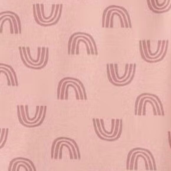 Hanna Andersson HannaSoft Pajamas Blush Pink Rainbow Size 4 - Picture 2 of 2